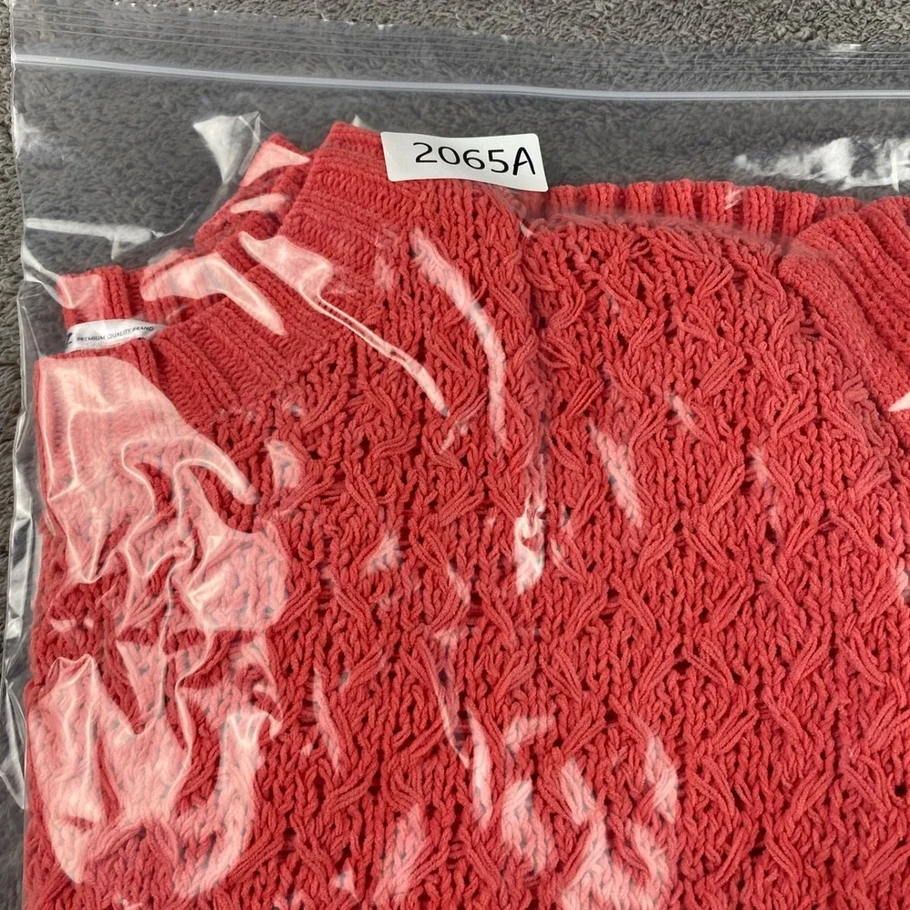 Seven7 Chunky Knit Super Soft Sweater Womens Medium Coral Orange Long Sleeve NWT - Picture 12 of 12